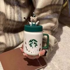 一件代发星爸爸小熊梅森陶瓷马克杯水杯跨境外贸水杯