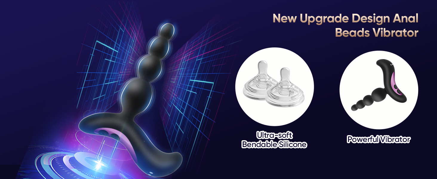 Rechargeable Vibrating Anal Plug with 10 Frequencies, Silicone, Black — detail image 9