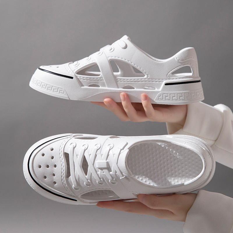 2024 Luchi Croc Shoes Casual Couple Non-Slip Beach Sandals Baotou Wading Breathable Soft Sole Outdoor Shoes