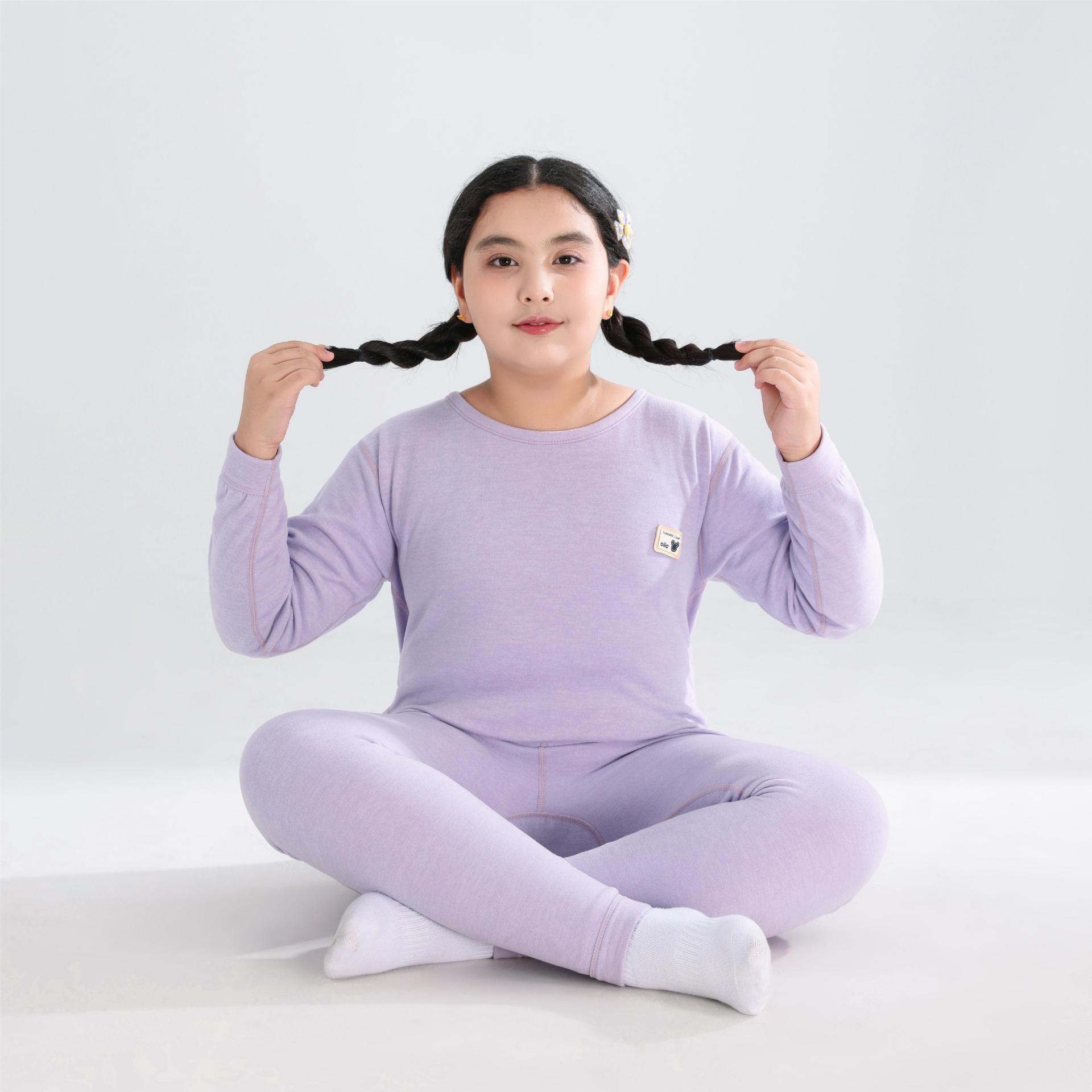 Pijama adolescente ropa de hogar para niños mayores para aumentar el peso de otoño y invierno lana seda grasa juego de pijamas calientes para niños