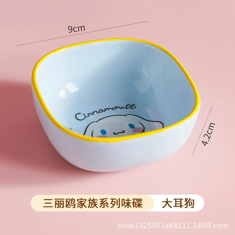 三丽鸥 Hello Kitty, квадратная суповая миска для подачи еды, посуда для кормления