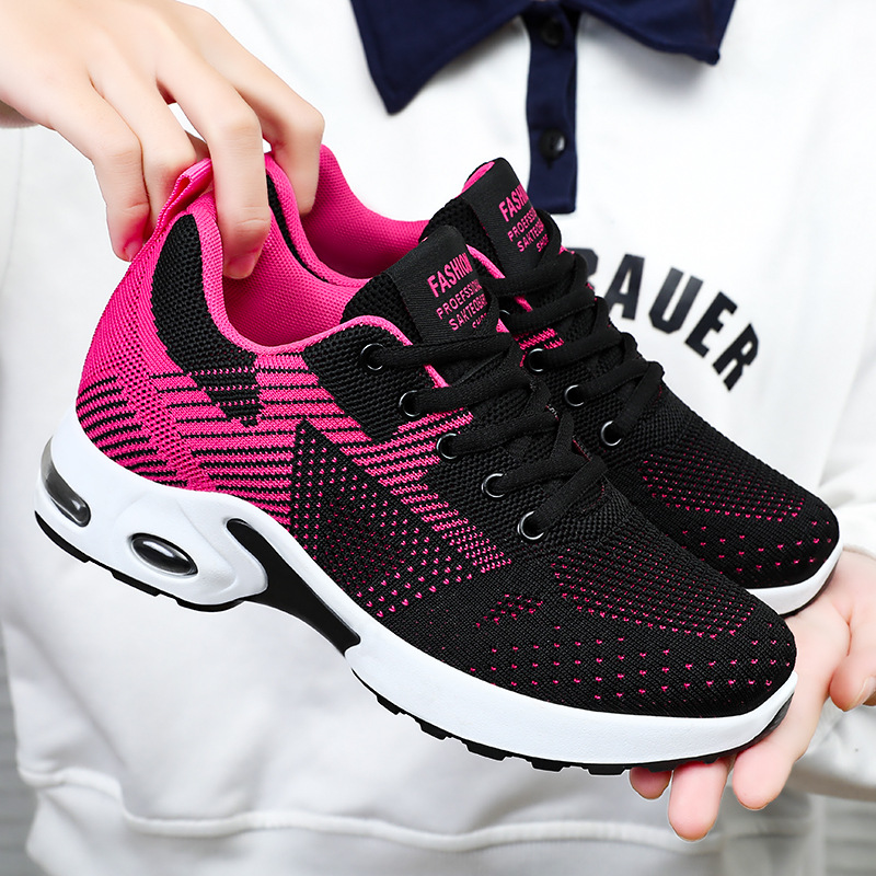 Zapatos, zapatos de mujer, calzado deportivo, estilo primavera, talla grande, zapatos para correr con suela blanda y amortiguación de aire, zapatos casuales de malla transpirable, dropshipping