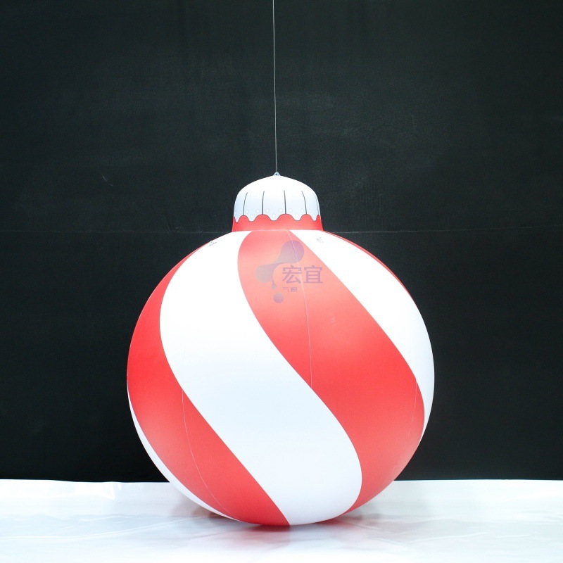 厂家直销PVC充气圣诞老人球节日庆典商场活动开业美陈闭悬挂高清