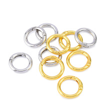 DIY饰品配件锌合金开口弹簧圈 圆环扣钥匙扣圆形弹簧扣包包扣卡扣