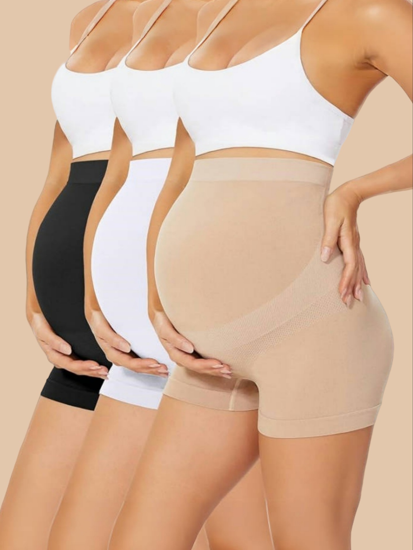 2025新款跨境代发孕妇高腰托腹短裤跨境代发|ru