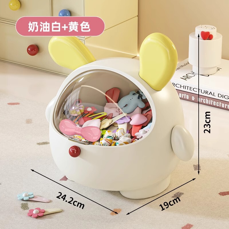 墩墩狗收纳盒桌办公室桌上小零食玄关首饰发饰化妆品小杂物盒子|undefined