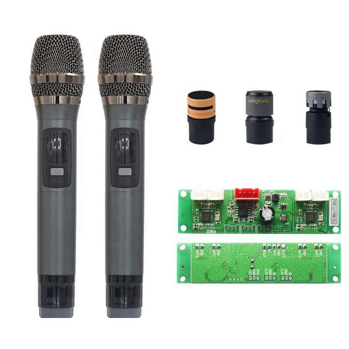 龙联W417一拖二专业电容式麦克风手持话筒，适用于教学和会议