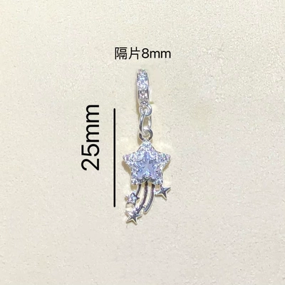 14K Gold-Filled Crystal DIY Accessories: Zərgərlik ara hissələri - silver-f17