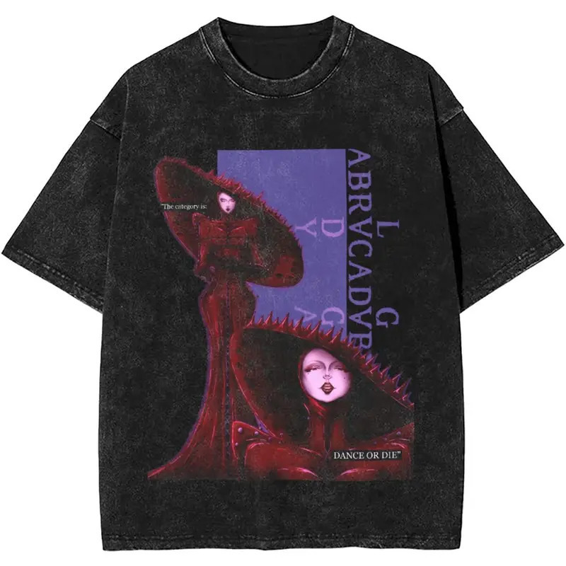 Cross-Border European Size Pure Cotton Lady Gaga Summer Craze 2025 Album Y2K Fun T-Shirt Retro Washed