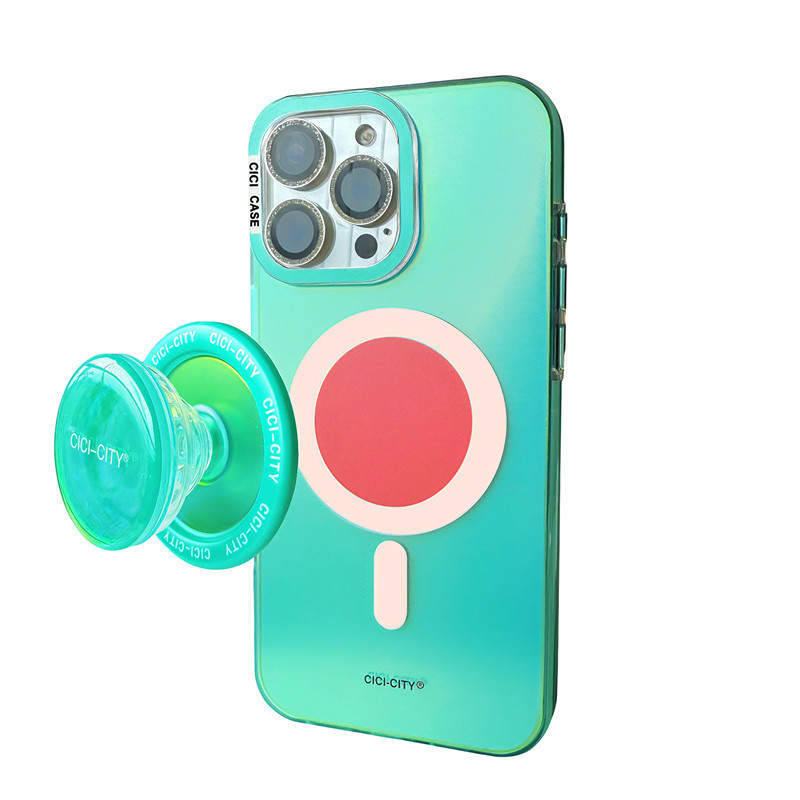 Apple 16promax 磁気電話ケース iphone17 オーロラつや消しマカロン 14 スタンドケース落下防止に適しています。|undefined