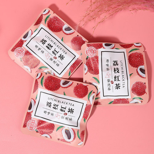Summer Flower Fruit Tea, Lychee Black Tea 10 Bags Fruit Tea Triangle Pack Independent Packaging, DouKu Community Distribution