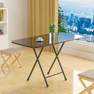 Folding Dining Table for Home Use, Portable Simple Small Table, Outdoor Study Stall Table, Rectangular Mengyu