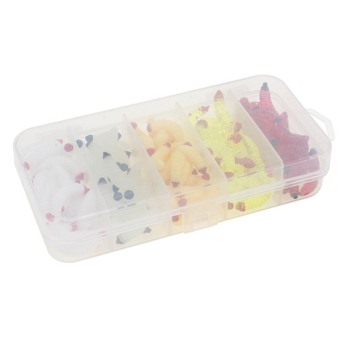 Liegao New Mealworm Lure Bait Set Luminous Bionic Soft Bait Cross-Border Set Taiwan Fishing Gear Supplies