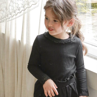 Лонгслив для девочек с кружевными рукавами осень 2026