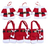 Несколько рождественских украшений западного посуды, набор рождественской маленькой одежды, набор для рождественской одежды брюки, рождественская вилка -вилка.