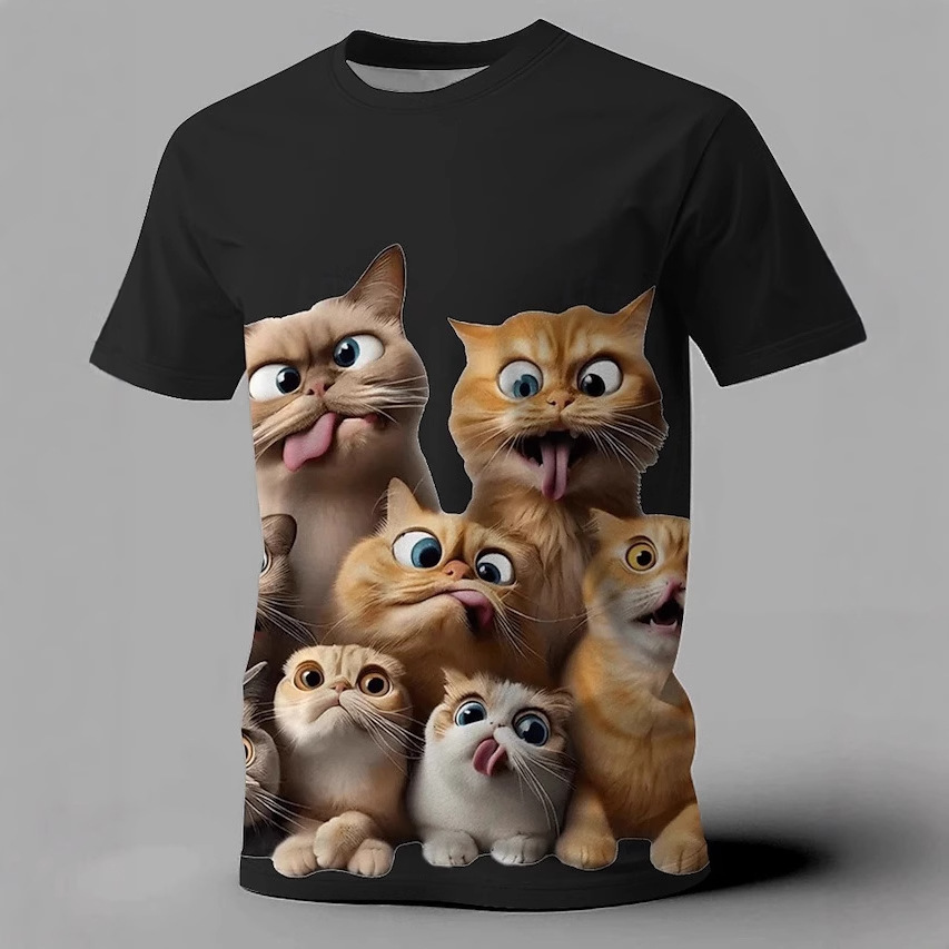 Camiseta de manga corta con cuello redondo suelto de todo fósforo de la calle de verano para hombres