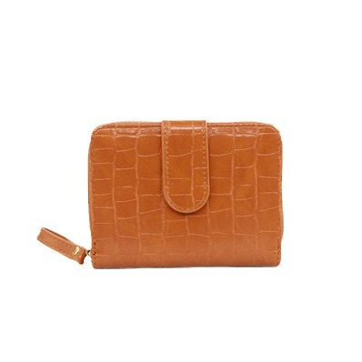 Nuevo estilo coreano de las mujeres cartera corta patrón de piedra moda hebilla de gran capacidad Multi-tarjeta monedero bolsa de identificación