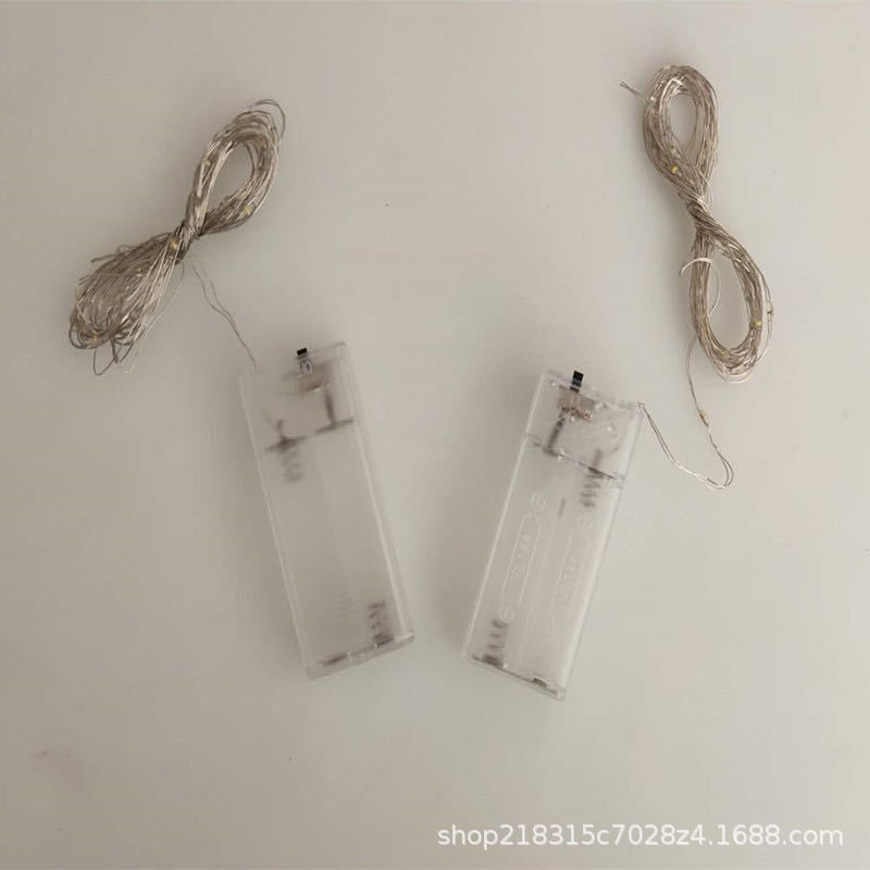 灯线盒手柄闪灯串创意装饰彩暖灯带波波球彩灯电池盒