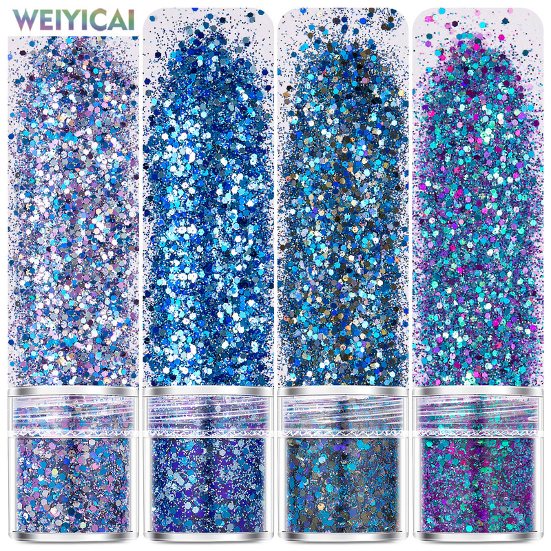 Internet Celebrity Ultra-Thin High-Shine Glitter Powder DIY Flow Linen Material 0.2+1mm Blue Body Glitter Patch Nail Art Glitter Powder Internet Celebrity Ultra-Thin High-Shine Glitter Powder DIY Flow Linen Material 0.2+1mm Blue Body Glitter Patch Nail Art Glitter Powder