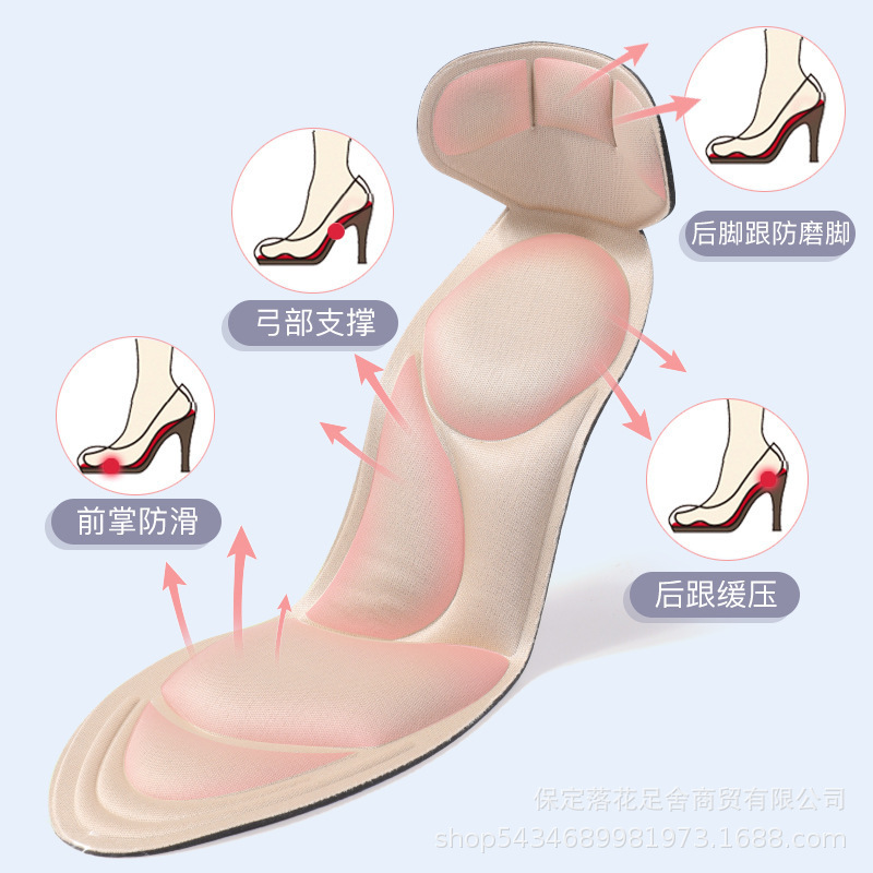 zapatos de tacón alto anti-artillo de cabeza redonda puntiaguda para mujeres no se cansan zapatos de pie grandes y pequeños anti-dolor almohadilla de talón posterior