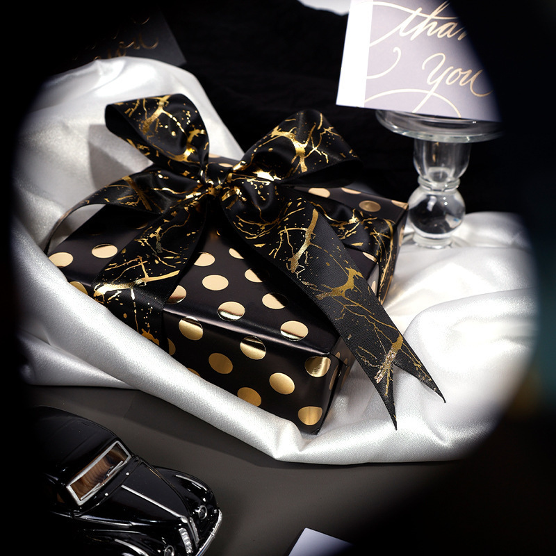 クロスボーダー専用大きいサイズ黒金シリーズお誕生日バレンタインクリスマスプレゼント包装紙高級感現物|undefined