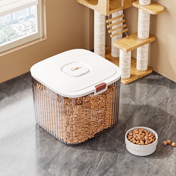 Cat food storage barrel dog food sealing barrel moisture-proof grain…
