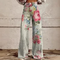 Осенние тонкие брюки для отдыха, джинсы, европейский стиль, plus size, свободный крой, 3D