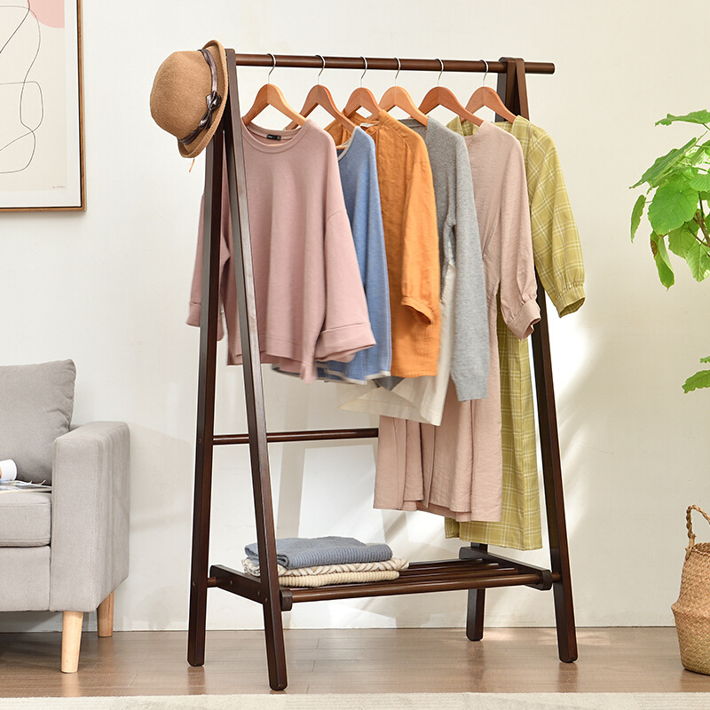 Jiayi solid wood coat racks floor-standing clothes racks bedroom room clothes racks vertical clothes racks office