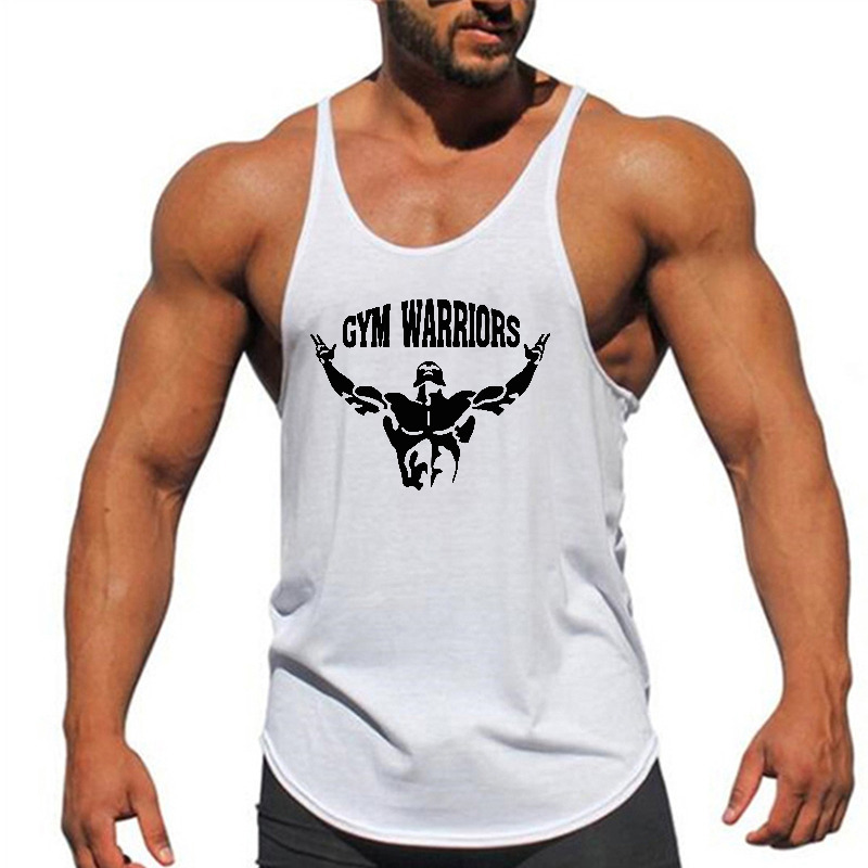 Cross-border men's muscle-fit tank top with narrow shoulder straps, made of pure cotton, loose-fitting, sweat-wicking, breathable, and suitable for the gym