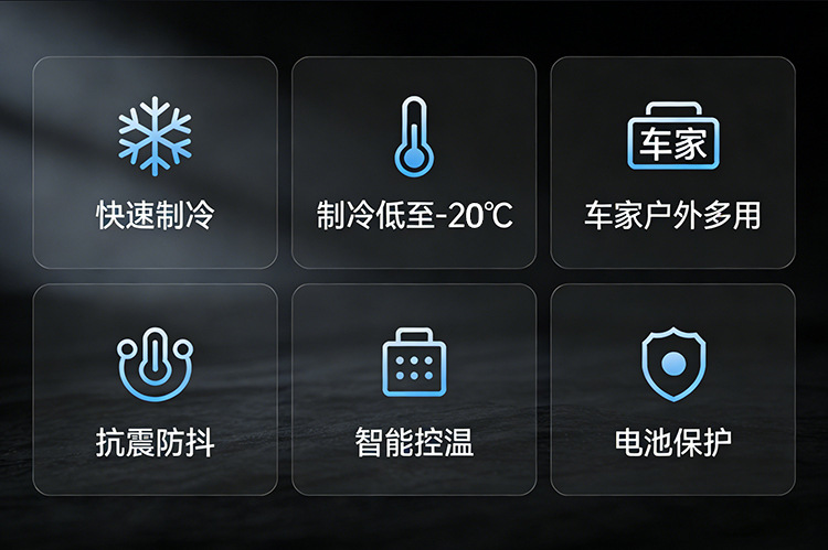 Qixuan Large-Capacity Rv Truck Outdoor Camping Compressor Car Refrigerator Cooler Small Freezer Box for Home Use