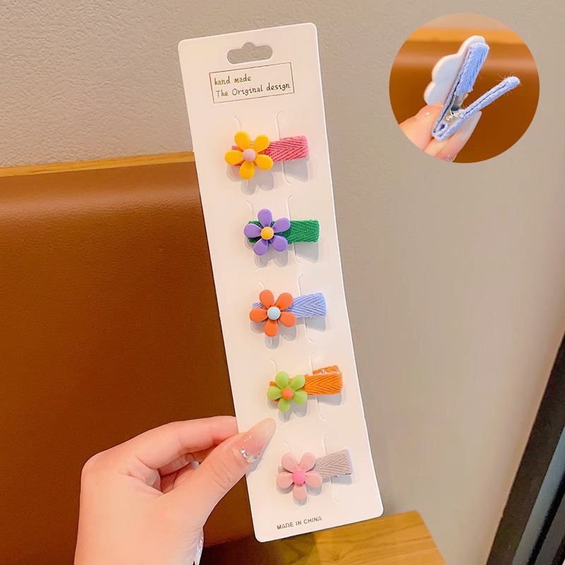 Horquilla de seguridad infantil para niños lindo súper lindo no duele el pelo del bebé clip de sudor niña bebé horquilla de tela completa