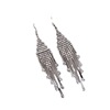 Silver needle, long metal zirconium, earrings, wholesale