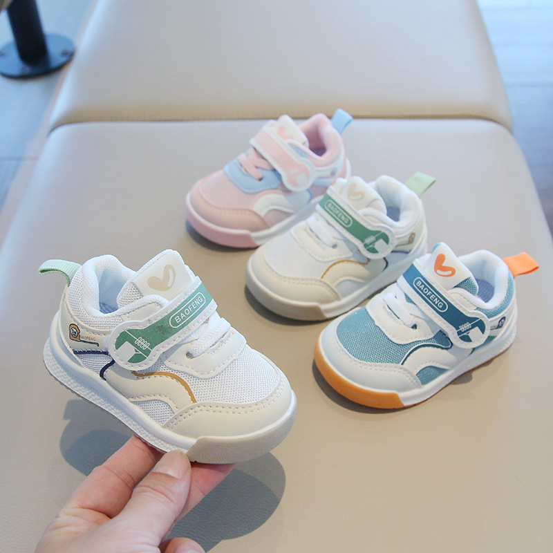 2024 spring and autumn new soft bottom baby shoes girls function shoes breathable toddler shoes boys sneaker casual shoes