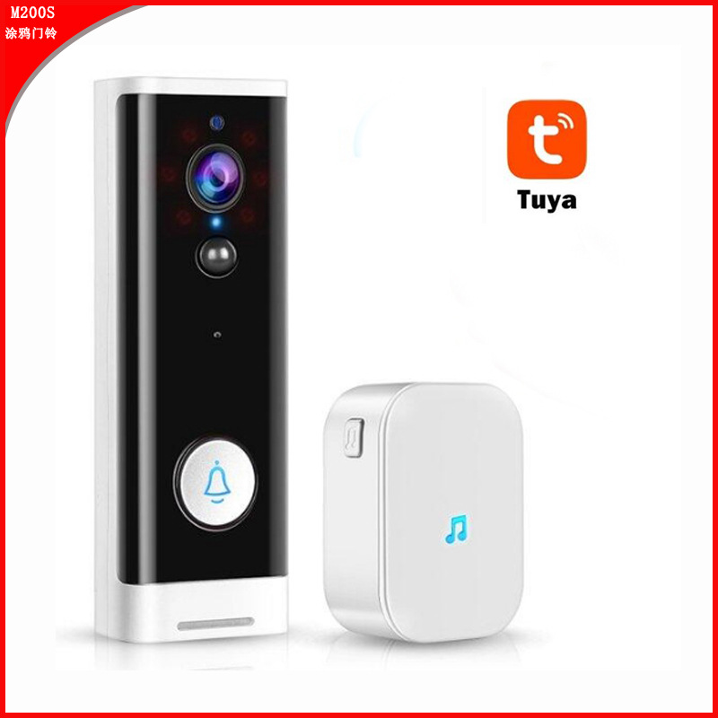 【优惠】ebay涂鸦智能可视门铃 无线双向对讲低功耗摄像头防盗门