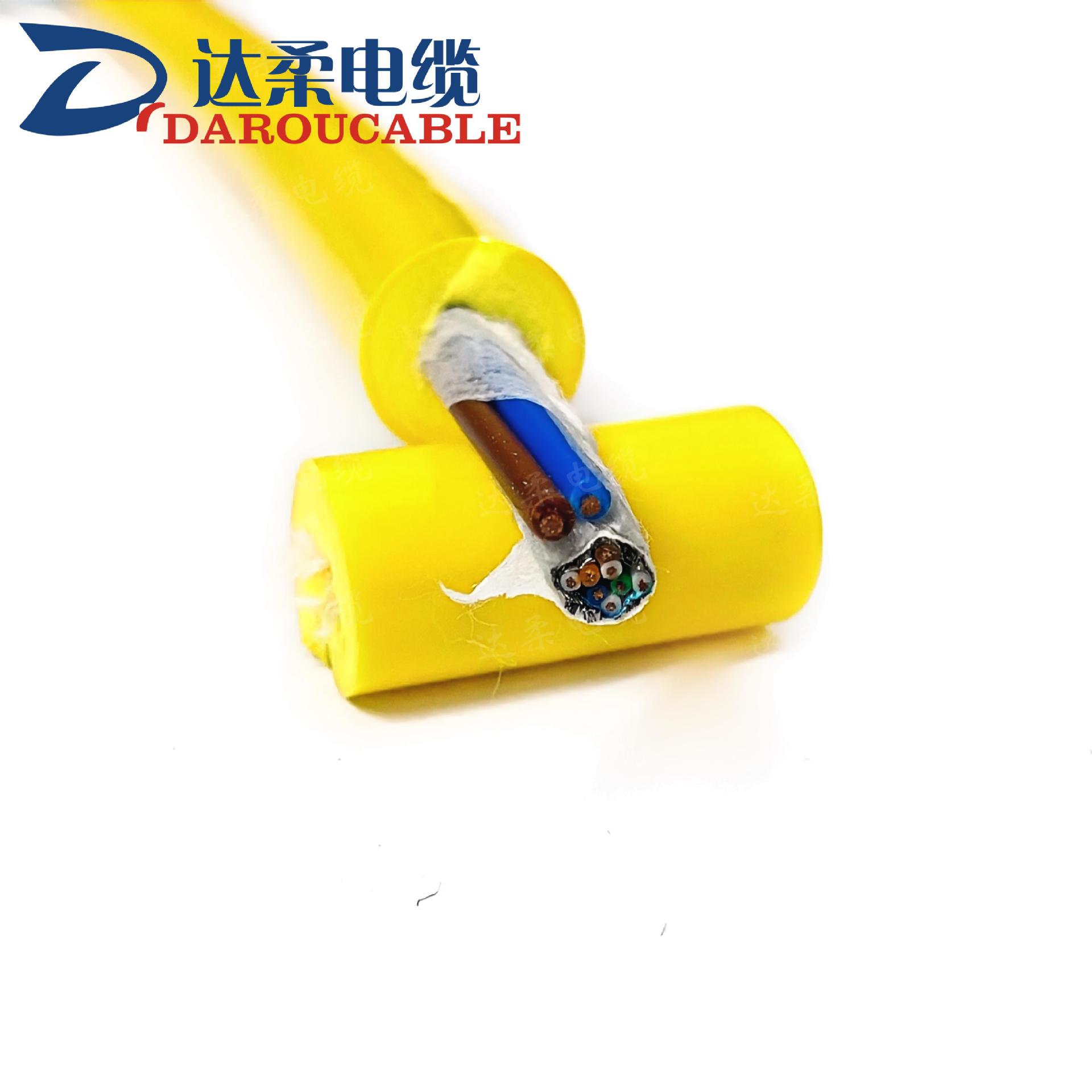 达柔牌海洋水下作业专用防海水耐酸碱电缆聚醚聚氨酯水下探测电缆