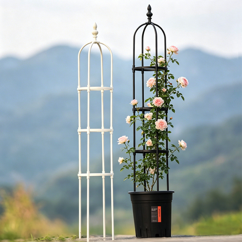 En FORMA DE U hogar montado soporte de flor Rosa escalada planta Flor al aire libre soporte de la flor de ratán soporte de ventas directas de la fábrica