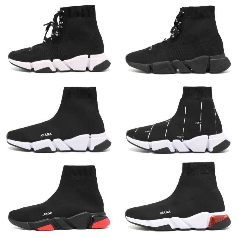 Cross-border Paris Speed1.0 sock shoes, high-top thick-soled mid-calf boots, breathable air-cushioned casual sports shoes for men and women