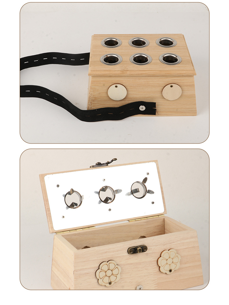 Wooden Moxibustion Box ZT002 Portable Moxa Burner for Home Warming Therapy details