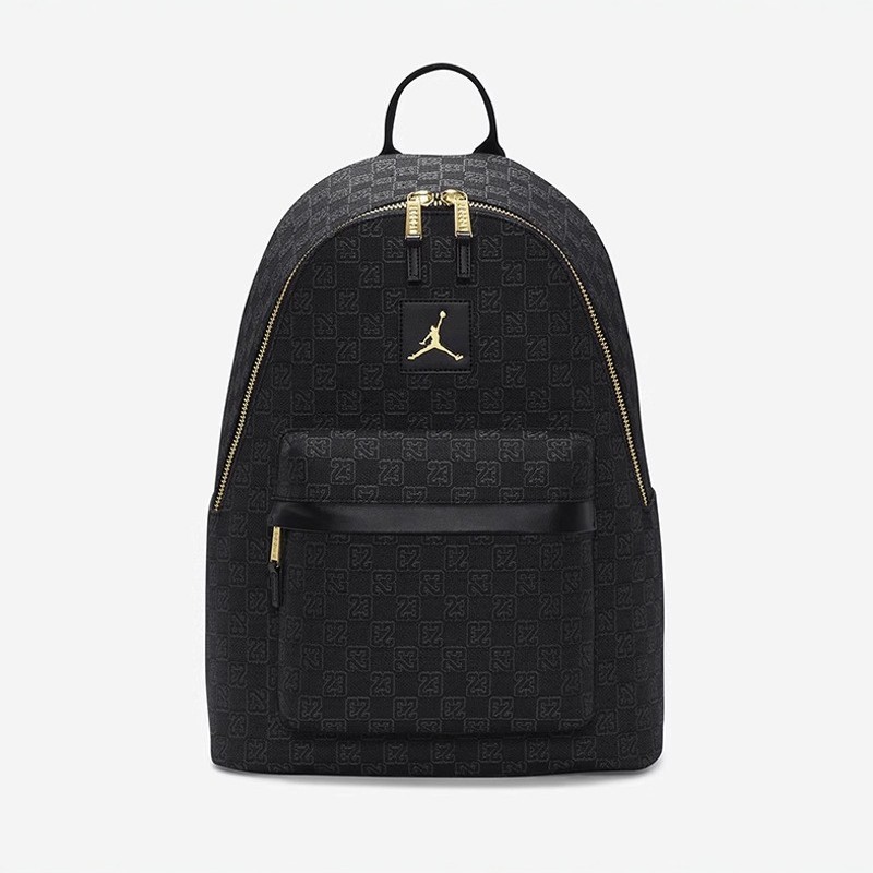 nike jordan双肩包2025新款满印老花双肩包男女休闲旅行背包14寸