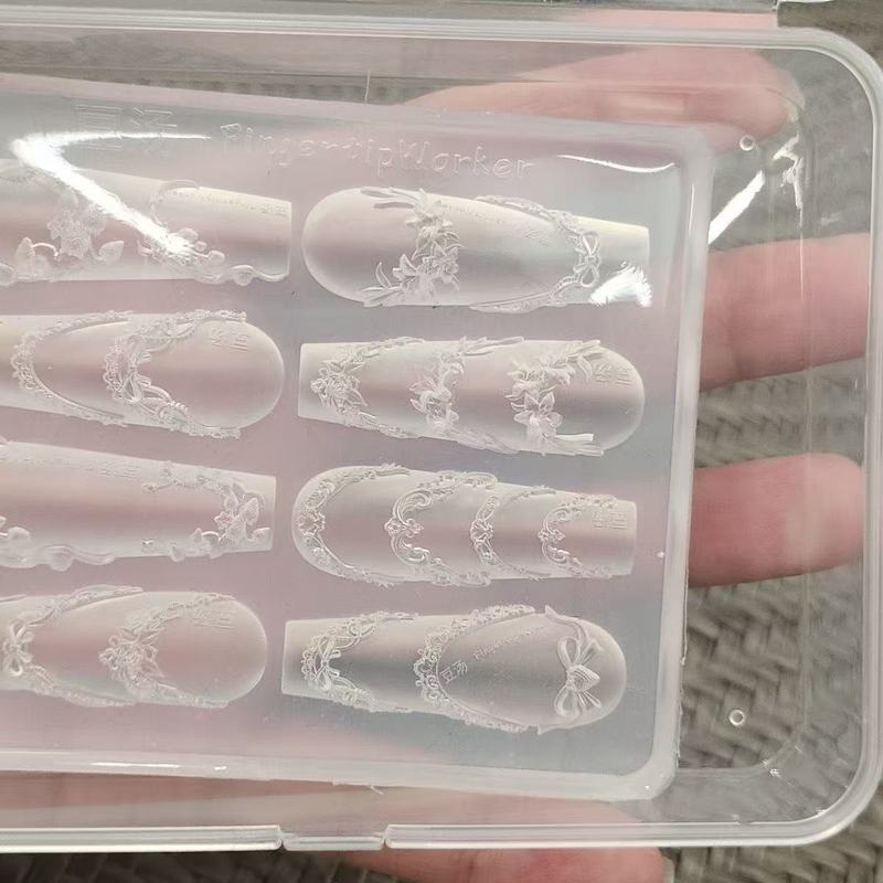 高透明ネイルアートシリコーンモールド弓ビーズチェーンネイルアートモールドウェアラブルネイル装飾 diy ネイルアート装飾モールド|undefined