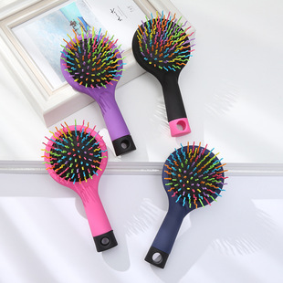 Color Air Cushion Comb Portable Household Curling Hair Comb Hairdressing Massage Anti-static Hair Comb Exquisite and Small Massage Comb