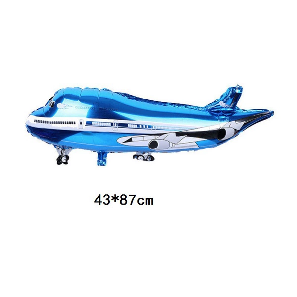 Blue airliner