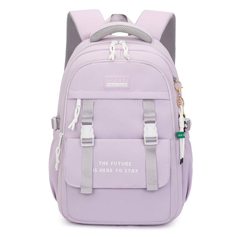 Nueva mochila femenina estudiante de escuela primaria mochila de Grado tres a seis de gran capacidad niños y niñas ligera reducción de carga mochila de protección de la columna vertebral