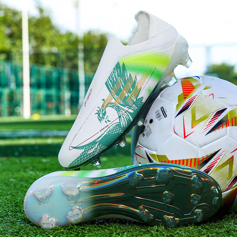 Nuevos zapatos de fútbol transfronterizos de alto nivel, nuevos zapatos de fútbol de fondo galvanizado, entrenamiento de entrenamiento para estudiantes adultos, clavos tf, clavos rotos image 1