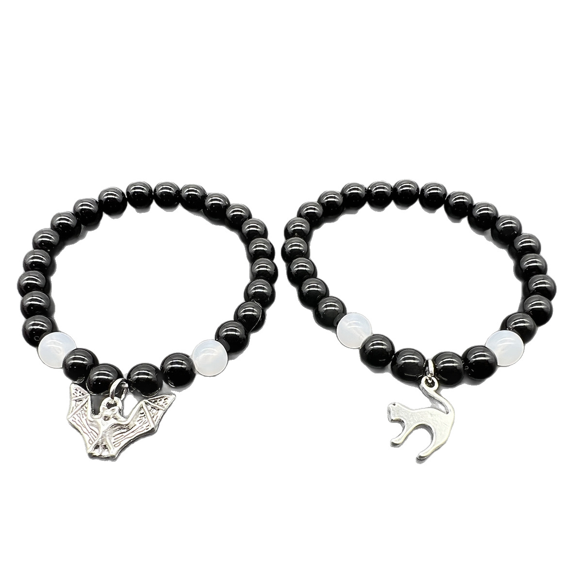 Comercio exterior transfronterizo Halloween amor pulsera magnética hombres y mujeres pareja pulsera de cuentas cuerda elástica novias pulsera al por mayor