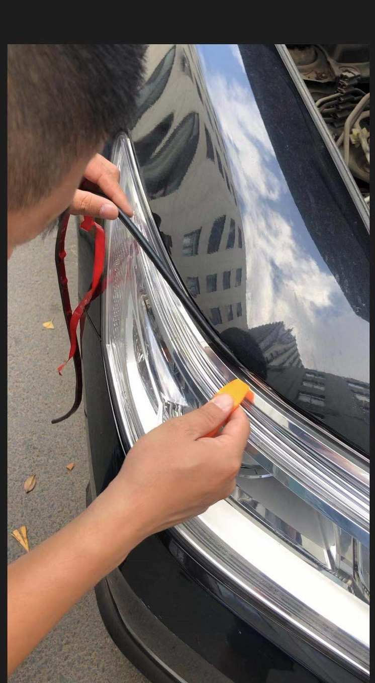 Car Headlight Hot Melt Snake Glue Waterproof Seal Car Door Horn Modified Double-Sided Seal Waterproof Snake Glue Self-Adhesive Cross-Border