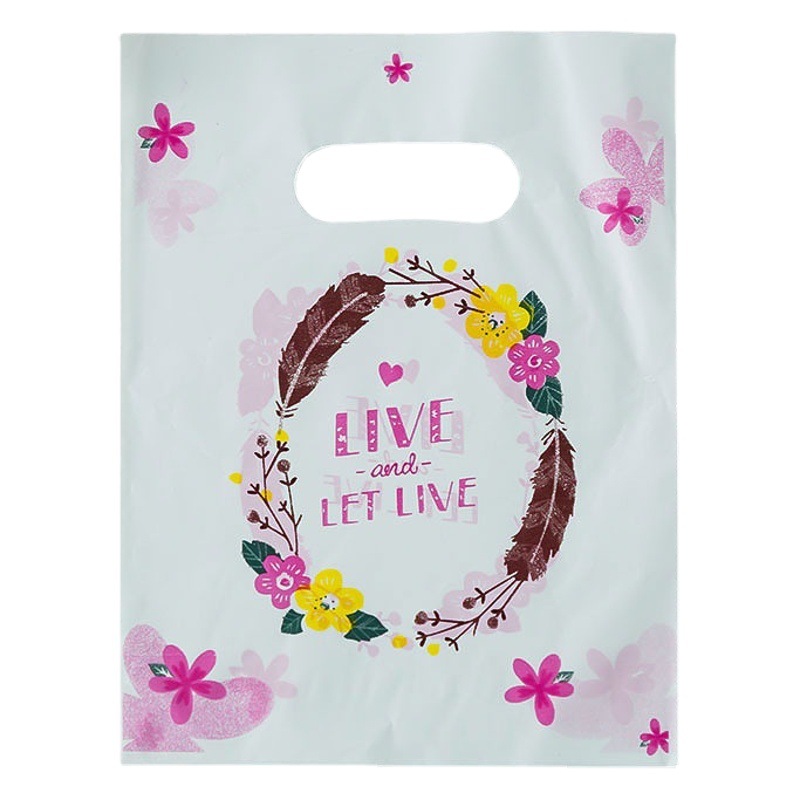 Bolsas pequeñas, bolsas de compras para joyería, bolsas de plástico tipo boutique de mano, bolsas de ropa de mano, bolsas de regalo al por mayor