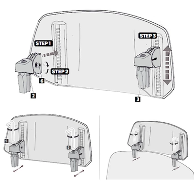Modified Parts Adjustable: BMW Motorcycle front windshield