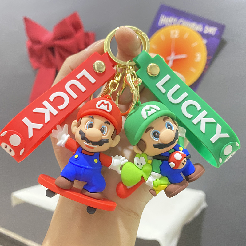 Super Mary Mario Cartoon Stereo Doll Key Chain Blind Box Car Keychain Doll Machine Pendant Wholesale Super Mary Mario Cartoon Stereo Doll Key Chain Blind Box Car Keychain Doll Machine Pendant Wholesale