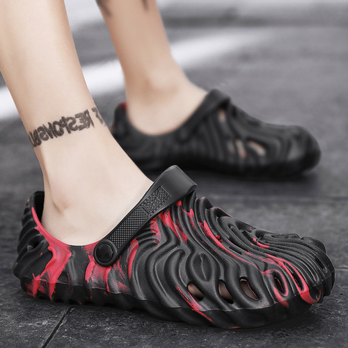 Casual couple slippers new summer non-slip beach clogs men's outer wear soft-soled camouflage sandals women's trend